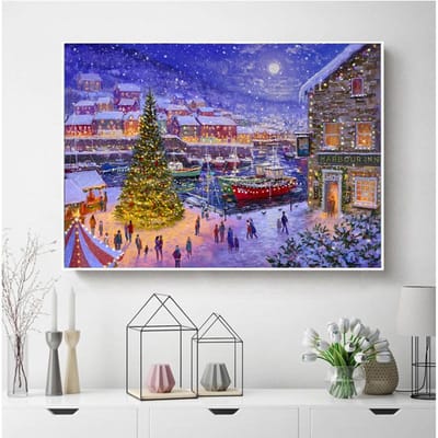 5D DIY diamant borduurwerk foto's van strass diamant schilderij landschap kruissteek meer woondecoratie Full Square 20X30CM