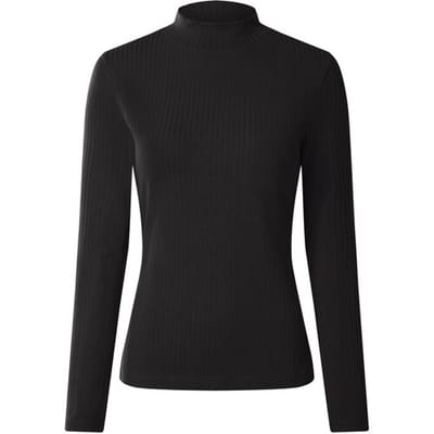 ESMARA Dames geribde trui (Zwart, XS (32/34))