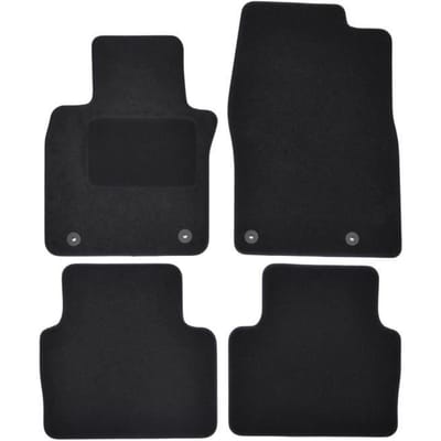 Tapis de sol - Mazda - 3 - Velours noir - 4 pièces - Ajustement précis