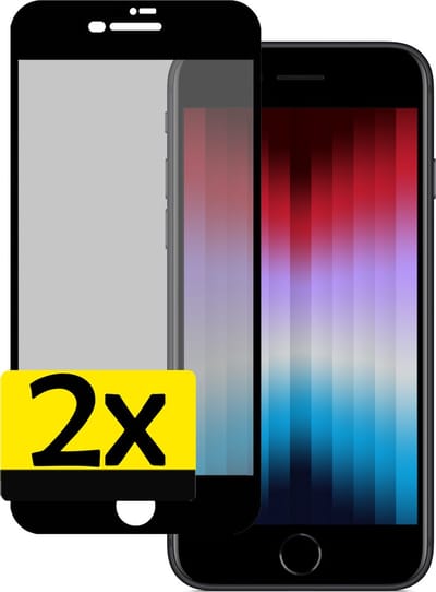 Screenprotector - Geschikt voor Apple iPhone SE (2022) - 2 Stuks - Privacy Filter - Beschermglas - Gehard Glas - Tempered Glass - Screen Protector