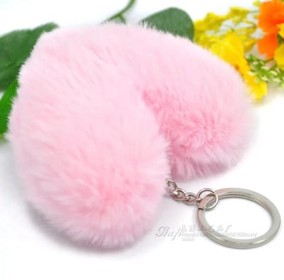 *** 2 Stuks Pluche Harten Sleutelhanger - Roze Hartjes Sleutelhanger - Valentijn - Valentijnscadeau - Sleutelhanger in de vorm van een hartje - Verliefd van Heble® ***