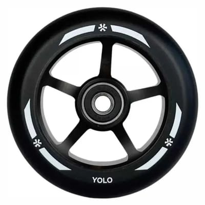 Union Yolo Serie - Stuntstep Wiel - 100mm - Aluminium Kern - Zwart