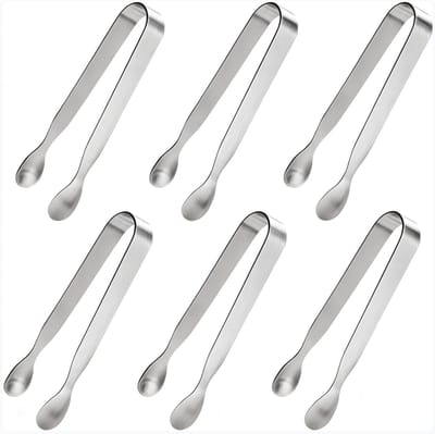 carmdering - Mini Serveervorkjes - Mini Tafelvorken - Bestek Set - Hygiënisch Serveren - Veelzijdig Gebruik - Rostvrij Staal - Compact Ontwerp - Ruimtebesparend Opslaan - 6 Stuks