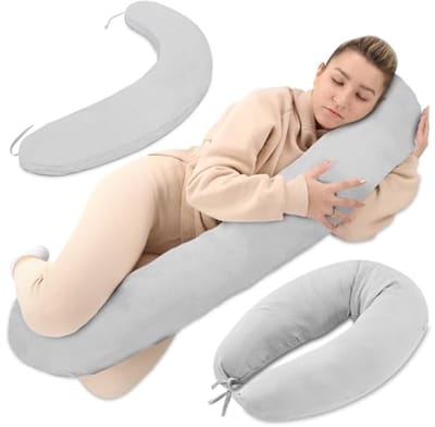 Ergonomisch Zwangerschaps- en Voedingskussen 190cm – Comfortabel Lichaamskussen voor Moeders