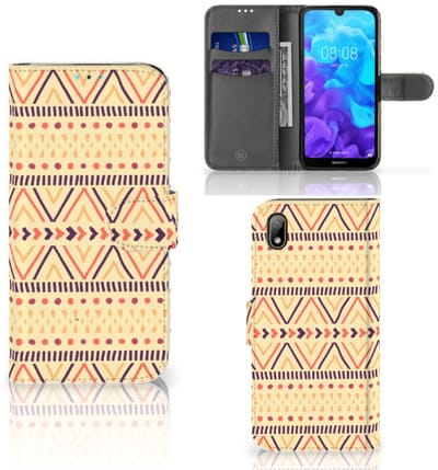 Huawei Y5 (2019) Telefoon Hoesje Aztec Yellow