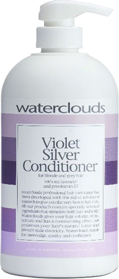 Waterclouds Violet Silver Conditioner - 1000 ml met pomp- Zilvershampoo - Voor Blondines -