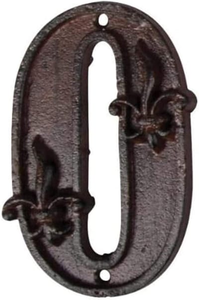 Huisnummer Gietijzer - Adresnummer Vintage - Decoratieve Wandmontage - Antieke Look - 11 x 7.5 cm - Zwart