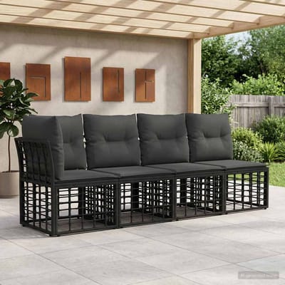 vidaXL - 4-Persoons - Tuinbank - met - Linkerarm - 4 - st - 4-Aantal - zitplaatsen