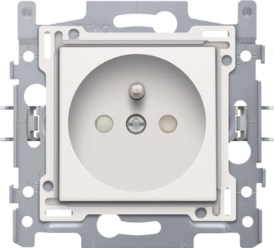 Niko Stopcontact met aarding white - Standaard model 28,5mm steekklemmen - 101-66605