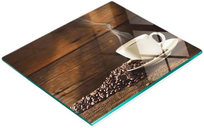 Multifunctionele decoratieve glazen plank voor in de keuken, geschikt voor koffiekopjes, 60x52 cm