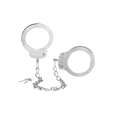Pipedream Fetish Fantasy HandBoeien Metal Leg Cuffs zilver