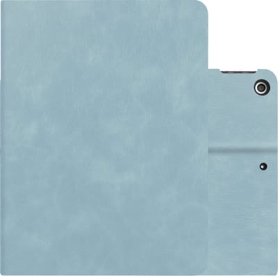 Hoes - Geschikt voor Apple iPad 7 (2019) - 10.2 inch - 7e Generatie - Luxe Bookcase - Hard Cover Case - Met Uitsparing Geschikt voor Apple Pencil - Hardcover Book - Tablet Hoesje - Lichtblauw