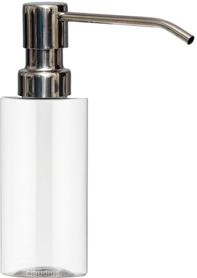 Lege Plastic Fles 500 ml PET - Transparant - met luxe RVS zilverkleurige pomp - set van 5 stuks - navulbaar - leeg