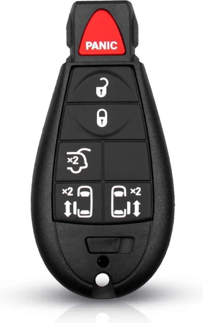 XEOD Autosleutelbehuizing - sleutelbehuizing auto - sleutel - Autosleutel / Geschikt voor: Dodge 5 knops & panic knop