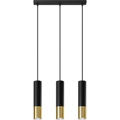 Sollux Lighting Hanglamp Loopez - GU10 - zwart goud - staal - 90x45x6cm