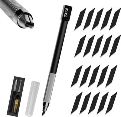 SnelShoppen - Stedi Craft Hobby Knife Kit - All Metal Precisie Hobby Mes met 20PCS Snijbladen voor Gundam, Scale Modelbouw en 3D Resin Onderdelen