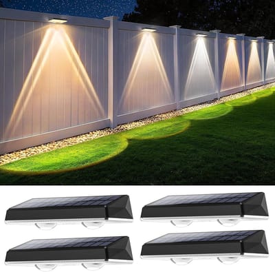 ECTEATOY® Solar wandlamp - Solar Buitenlamp 2-Pack - 3 Lichtmodi & Wit Licht- IP67 - Eenvoudige Installatie - 13x5.5x3cm - Krachtige Buitenverlichting voor Erf en Tuin