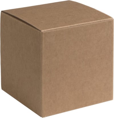 Giftbox ribbel karton 7x7x7cm NATUREL (200 stuks)