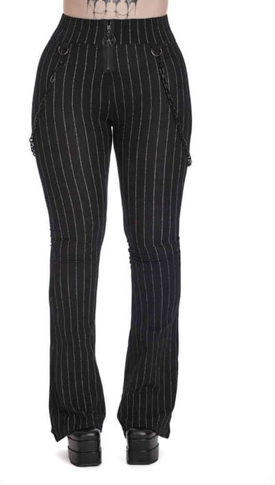 Banned - Charcoal Chic Flared broek - XS - Zwart