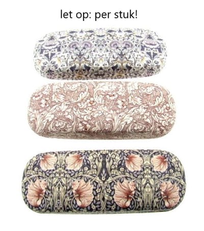 Lesser & Pavey brillenkoker William Morris – Met doekje – Assorti – 16,5 cm