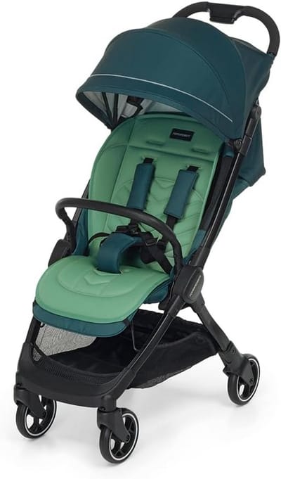 Foppapedretti Hallo lichte kinderwagen met zelfsluiting, groen