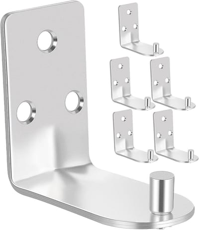 Brandblusserhouder - Wandbeugel Ophanghaak - Brandveiligheid Vergroten - L-vormige Constructie - 6 x 5.5 x 3 cm - Zilver