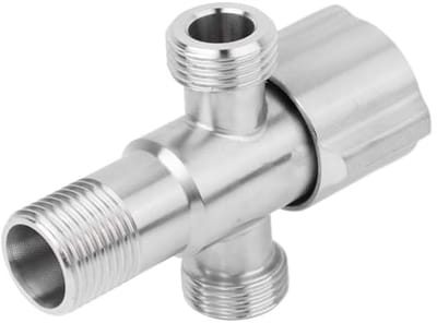 Dailygoody - Hoekklep - Water Stop Valve - Hoogwaardige kwaliteit - Zilver - Bidet Spray - Ideaal voor badkamer - Compact formaat