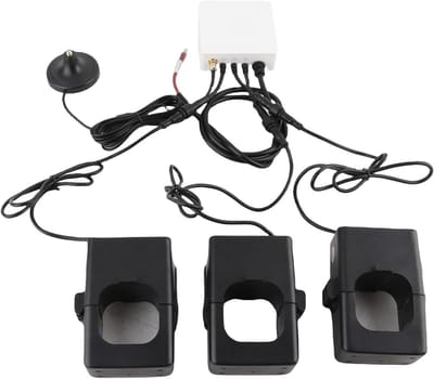 Slimme Energiemeter - Stroomtang Monitor - Energieverbruik Meten - Real-time WiFi Data - 3 Fase 750A - Grijs