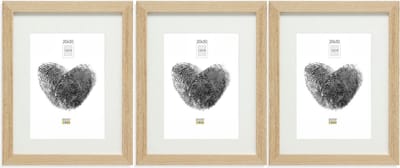 Deknudt Frames fotowand - 3 naturelle fotolijsten - foto 13x18/20x30 - met passe-partout