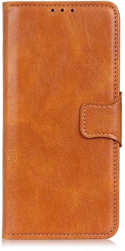 Zakelijke Book Case Telefoonhoesje Geschikt voor de Motorola Moto G9 Play - Portemonnee Hoesje - Pasjeshouder Wallet Case - Bruin