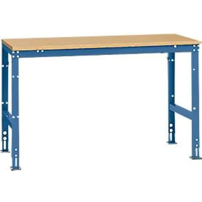 Manuflex basistafel UNIVERSAL Standaard, tafelblad multiplex, 1500 x 800, briljantblauw