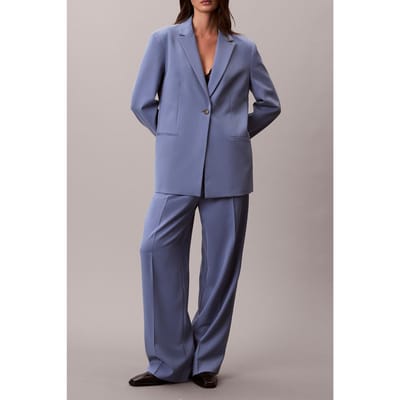 Calvin Klein Hero Blazer Dusty Sailor Blue Size: 4 | Blazers Outlet | Dames | Blauw