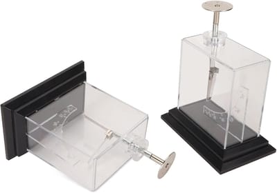 Elektrometer Folie - Ladingsmeter Demonstrator - Natuurkunde Experimenten - Hoge Gevoeligheid - 11.4 x 10.5 x 7.4 cm - Zilverkleurig