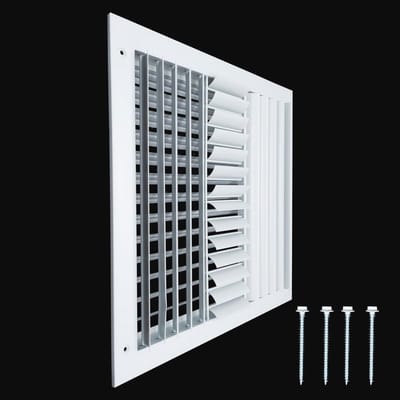 14x14 Kanaalopening Aluminium 4-Weg Verstelbare Luchttoevoerrooster met Gebogen Bladen