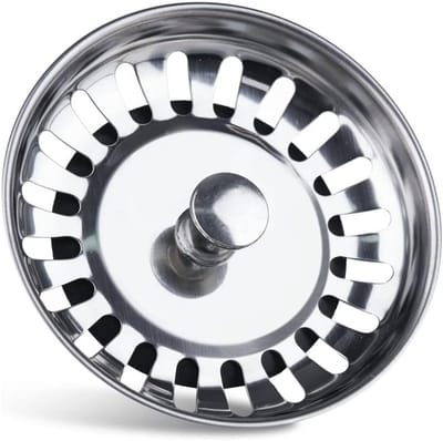 Gootsteenplug vervanging - Keukenzeef Afvoer - Afval Blokkeren - Roestvrij staal - 78 mm - Zilverkleurig