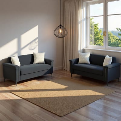 MODENUIT Zitbank 172 cm - Compact Ontwerp - Voor Appartement En Kleine Woonkamer - Polyester - Zwart