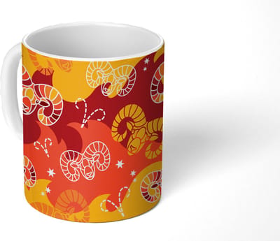 Mok - Koffiemok - Ram - Zodiac - Astrologie - Design - Mokken - 350 ML - Beker - Koffiemokken - Theemok