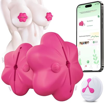 Daity Tepelvibrator - vibrerende tepelklem - 10 vibratiestanden x 3 instelbare intensiteiten - APP-afstandsbediening - seksspeeltje voor volwassenen - seksspeeltje voor vrouwenkoppels - seksproduct