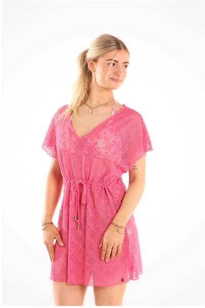Donne del sole - Strandtuniek Carmen- Roze- Maat S - Strandjurkje