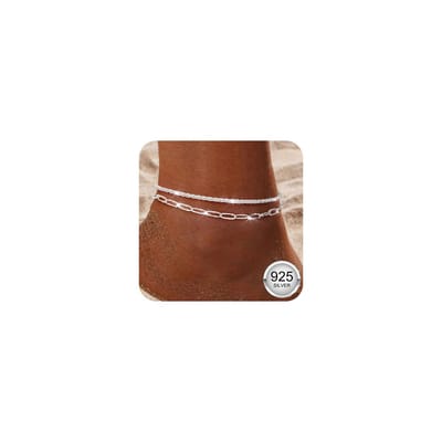 Allecto - Anklet - Sterling Silver - Elegant en Waterproof - 14K Goud Geplateerd - Perfect voor Strand en Feestjes - Verstelbare Enkelband