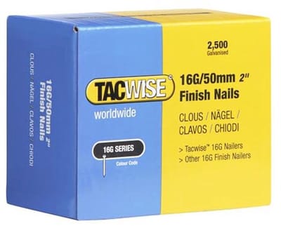 Verzinkte Afwerknagels Type 16G/50 mm - 2500 Stuks