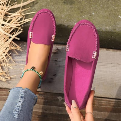 Damesschoenen Instappers Loafers Voor Ballerina's Dames Mocassins Casual Sneakers Mujer Platte Schoenen Voor Dames Casual Schoenen 36 pink