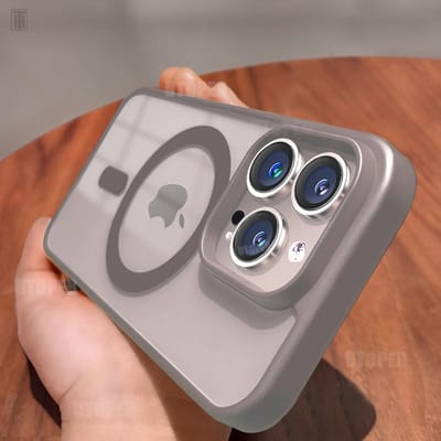 Nieuwe Matte Rand Transparante Antislip Hoes voor iPhone 16 15 14 13 12 11 Pro Max Plus Sterk Magnetisch Magsafe Harde Beschermhoes For iPhone 13