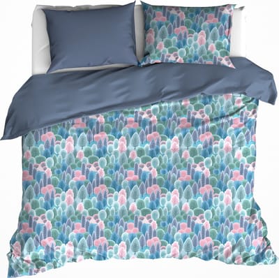 De Witte Lietaer Dekbedovertrek Bavaria 2 Country Blue - Tweepersoons - 200 x 200/220 cm - Katoen Flanel