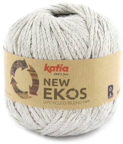 Katia New Ekos - 101 lichtgrijs - Gerecycled Polyester/Katoen Garen