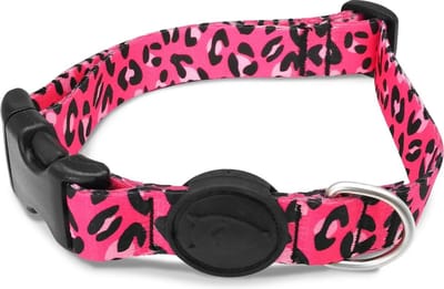 Morso - Halsband Hond - Gerecycled - Bubble Leo - Roze - 30-42X1.5 cm