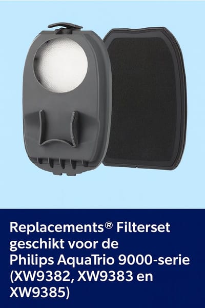 Replacements® Filterset geschikt voor de Philips AquaTrio 9000-serie (XW9382, XW9383 en XW9385)