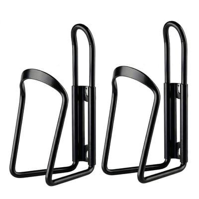 Zwarte bidonhouders fiets unisex lichtgewicht metalen bidon houder set 2 stuks geschikt voor racefiets mountainbike stadsfiets waterfles houder