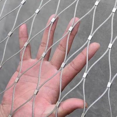 Veiligheidsnet Roestvrij Staal - Duurzaam Touw Net - Valbeveiliging Tuin - Industriële Kwaliteit - 9m x 1m - Metaal