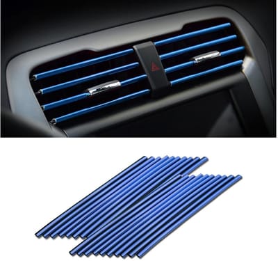 Dailygoods- Decoratieve Strips 20 Stuks - Meerkleurige Accessoires - Auto-Interieur - Ventilatieopeningen - Kwaliteitsmateriaal - Uniek Ontwerp - Interieurdecoratie